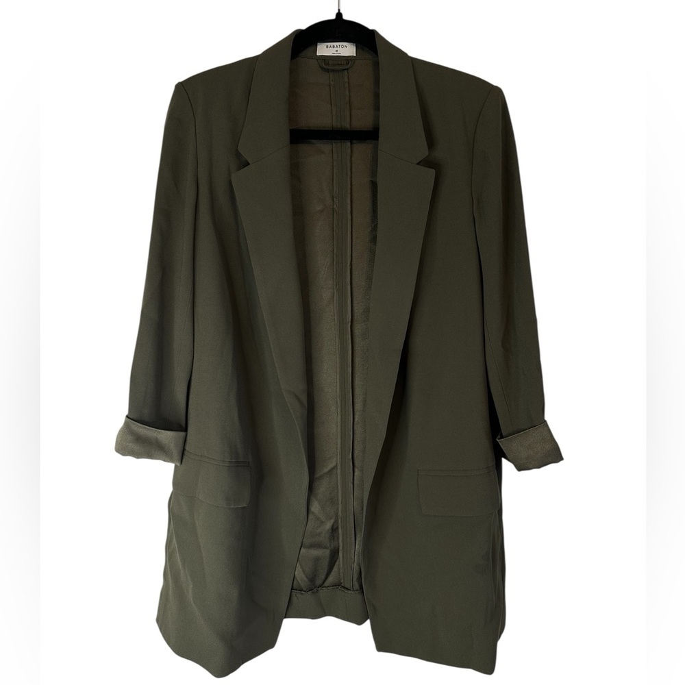 Aritzia Babaton Delos Blazer in Mossy Green Size 12 - Picture 3 of 6
